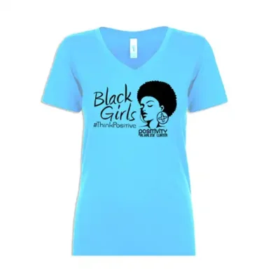 Think Positive | Black Girl #1 V-Neck T-shirt