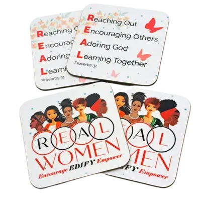 REAL Women Drinkware Coasters (4 set)