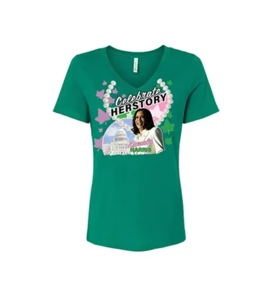 Celebrate HERstory: Kamala Harris - V-Neck T-shirt