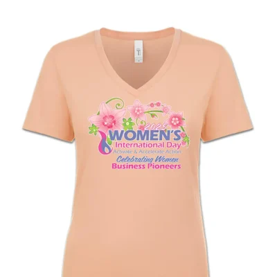 Celebrating Business - VNeck Tshirt - Image 3