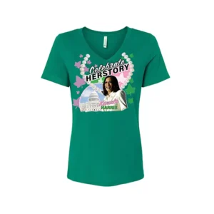 Kamala: Celebrate HERstory - V-Neck T-shirt
